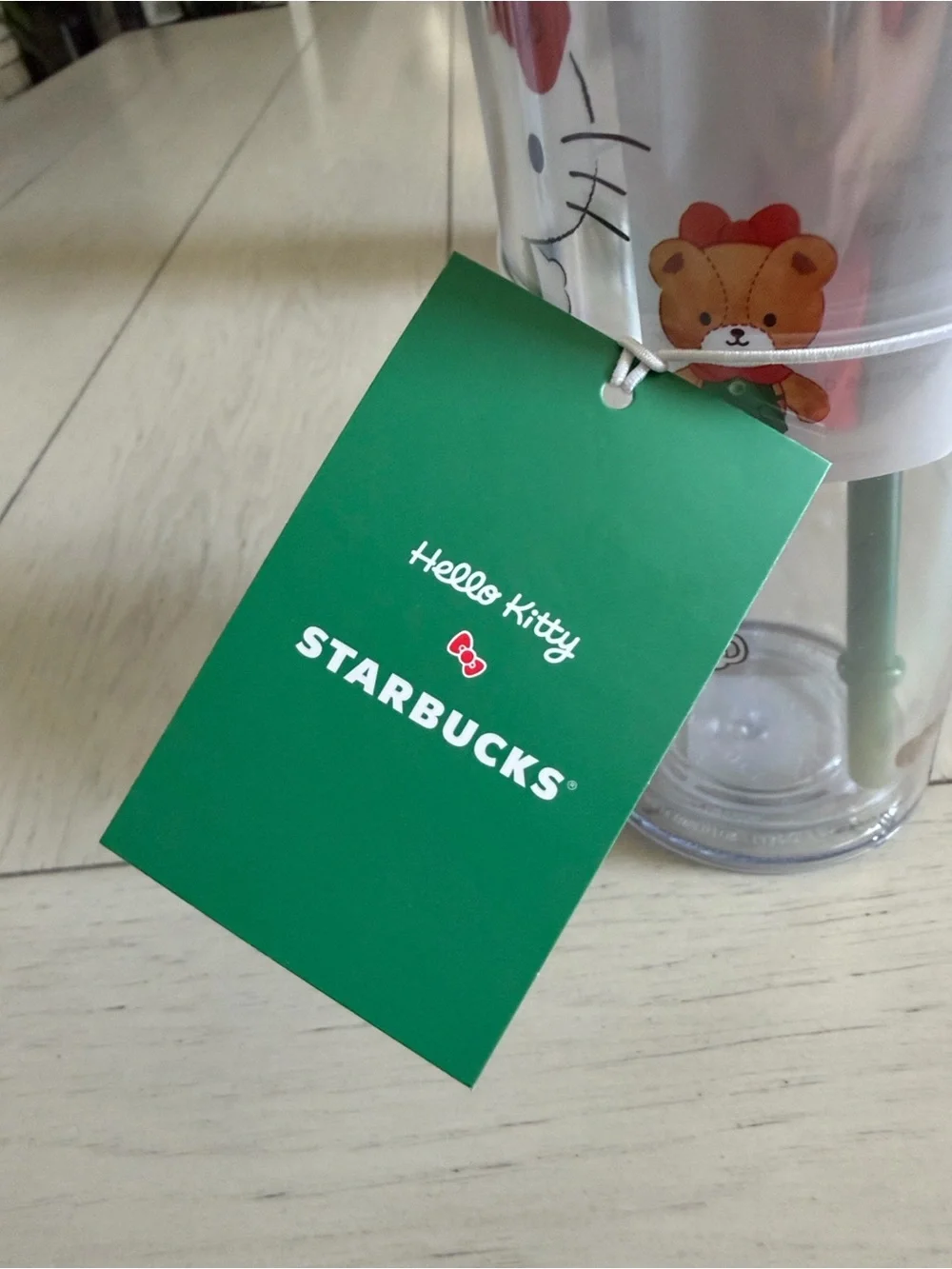 Starbucks x Hello Kitty 24oz Tumbler Green Straw NWT